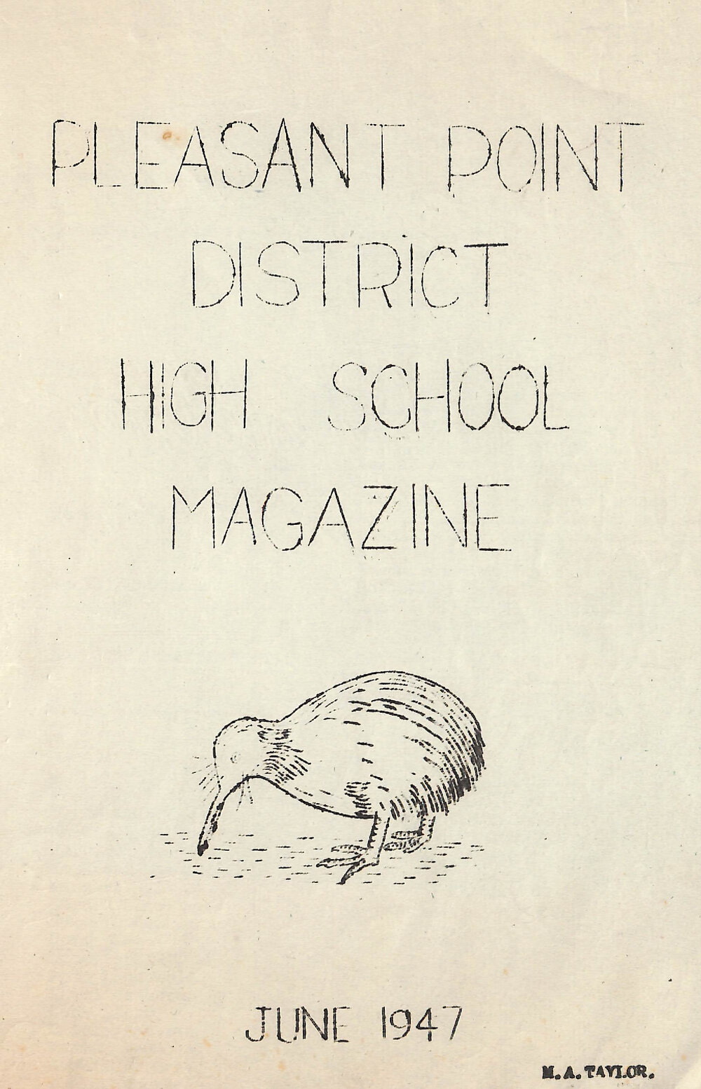 Pleasant Point District High School magazine 1947