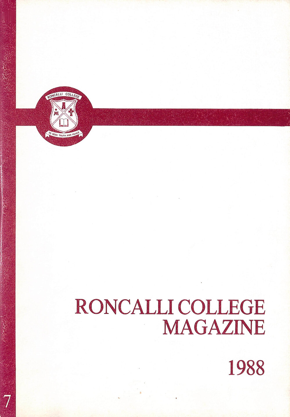 Roncalli College magazine 1988