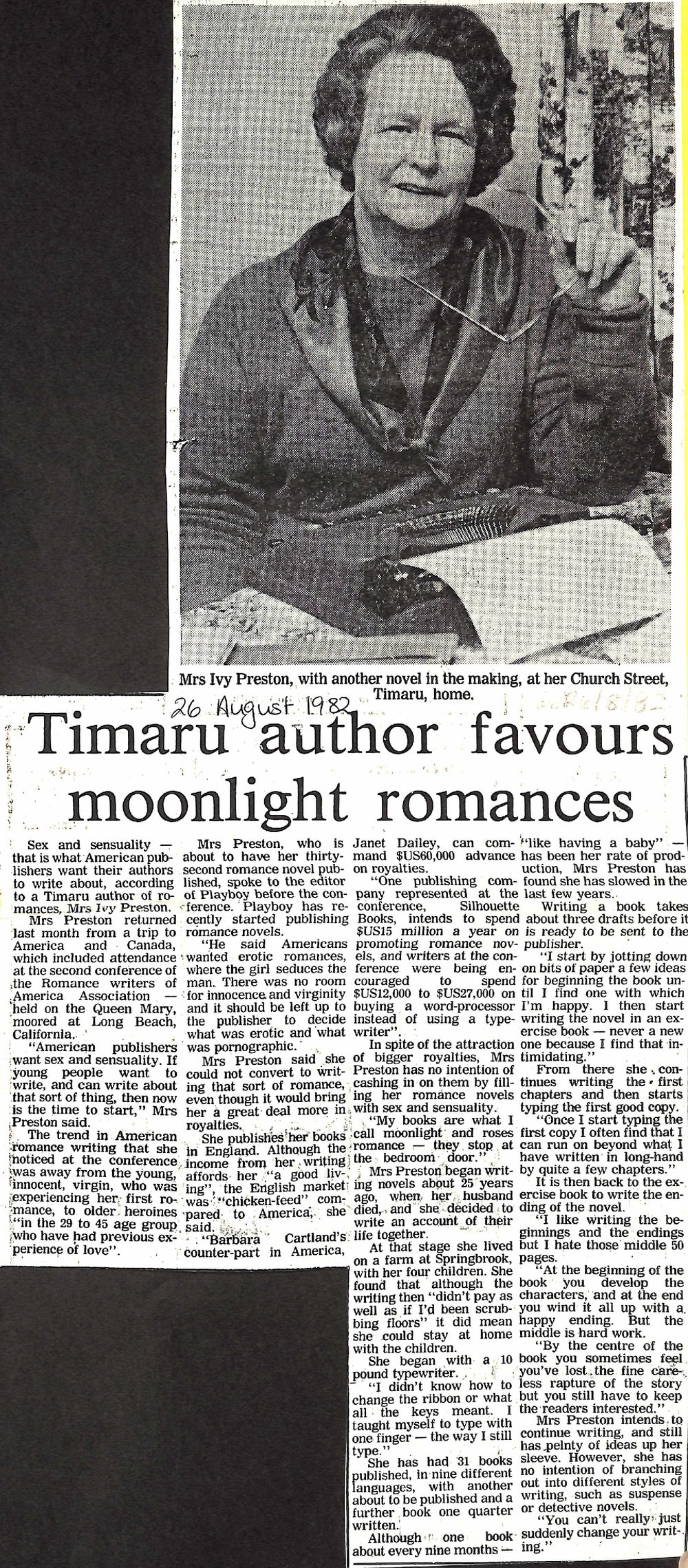 Timaru author favours moonlight romances