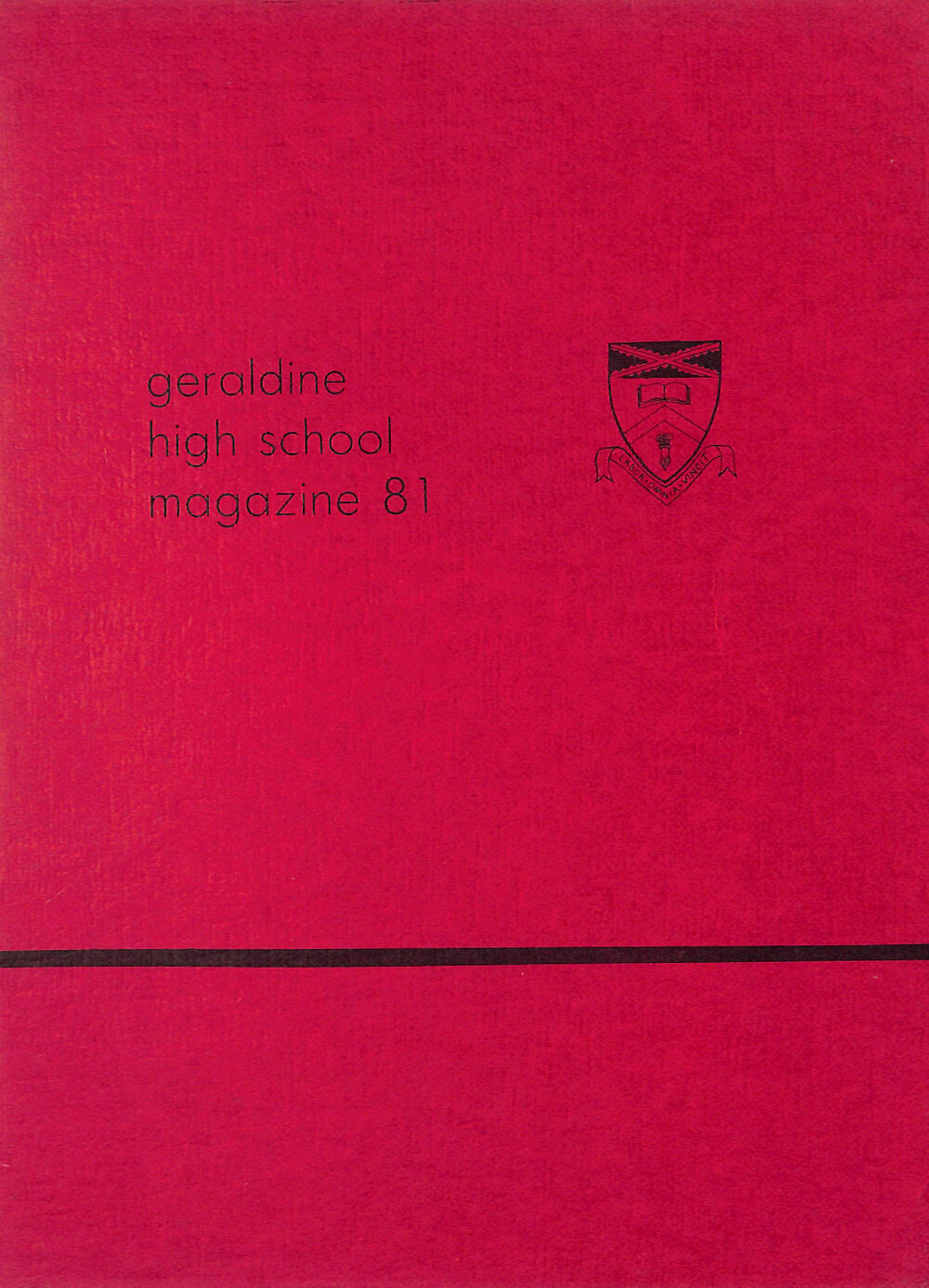 Geraldine High School magazine 1981