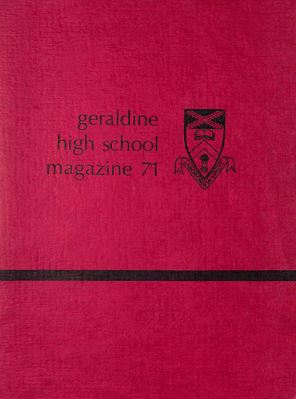 Geraldine High School magazine 1971