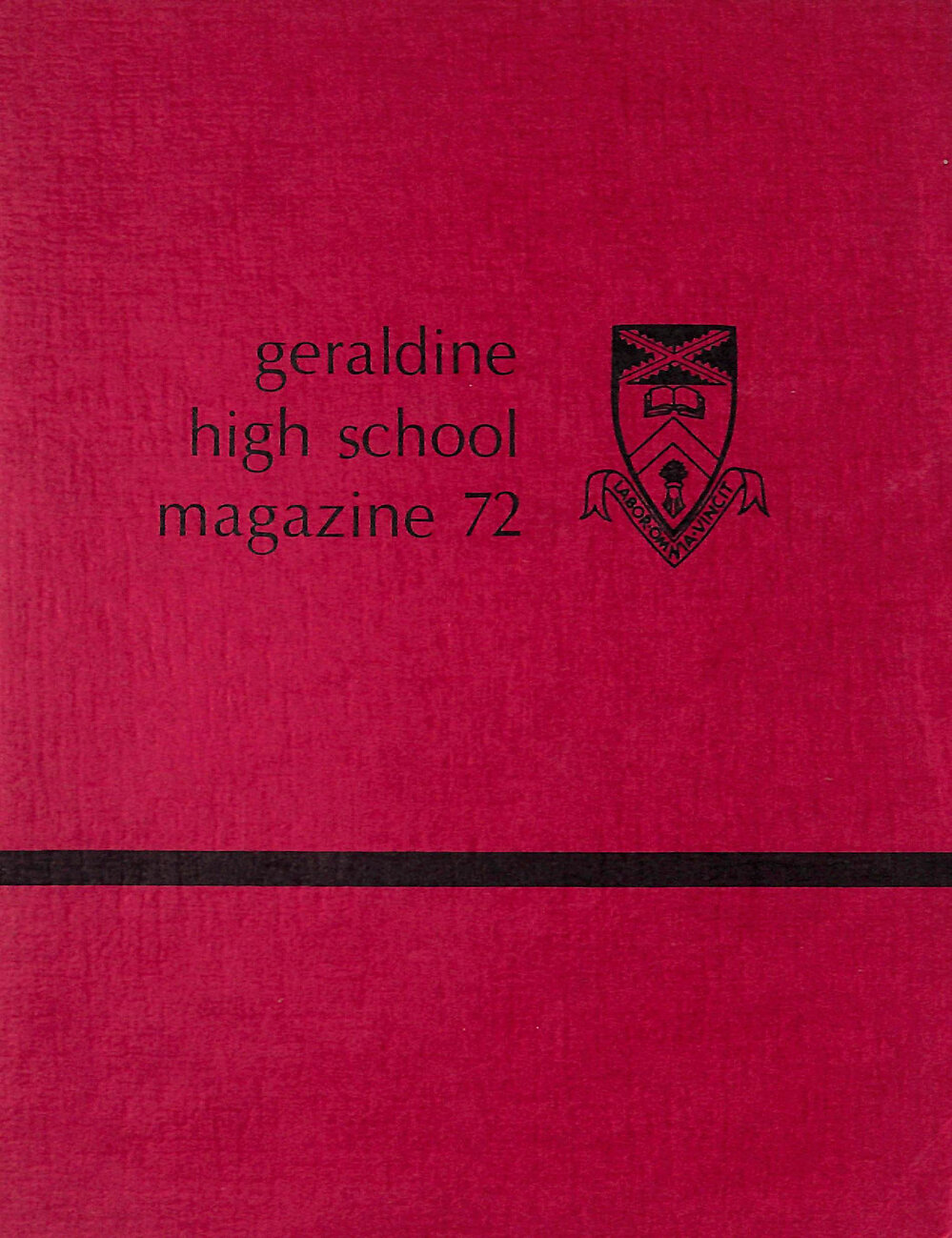 Geraldine High School magazine 1972