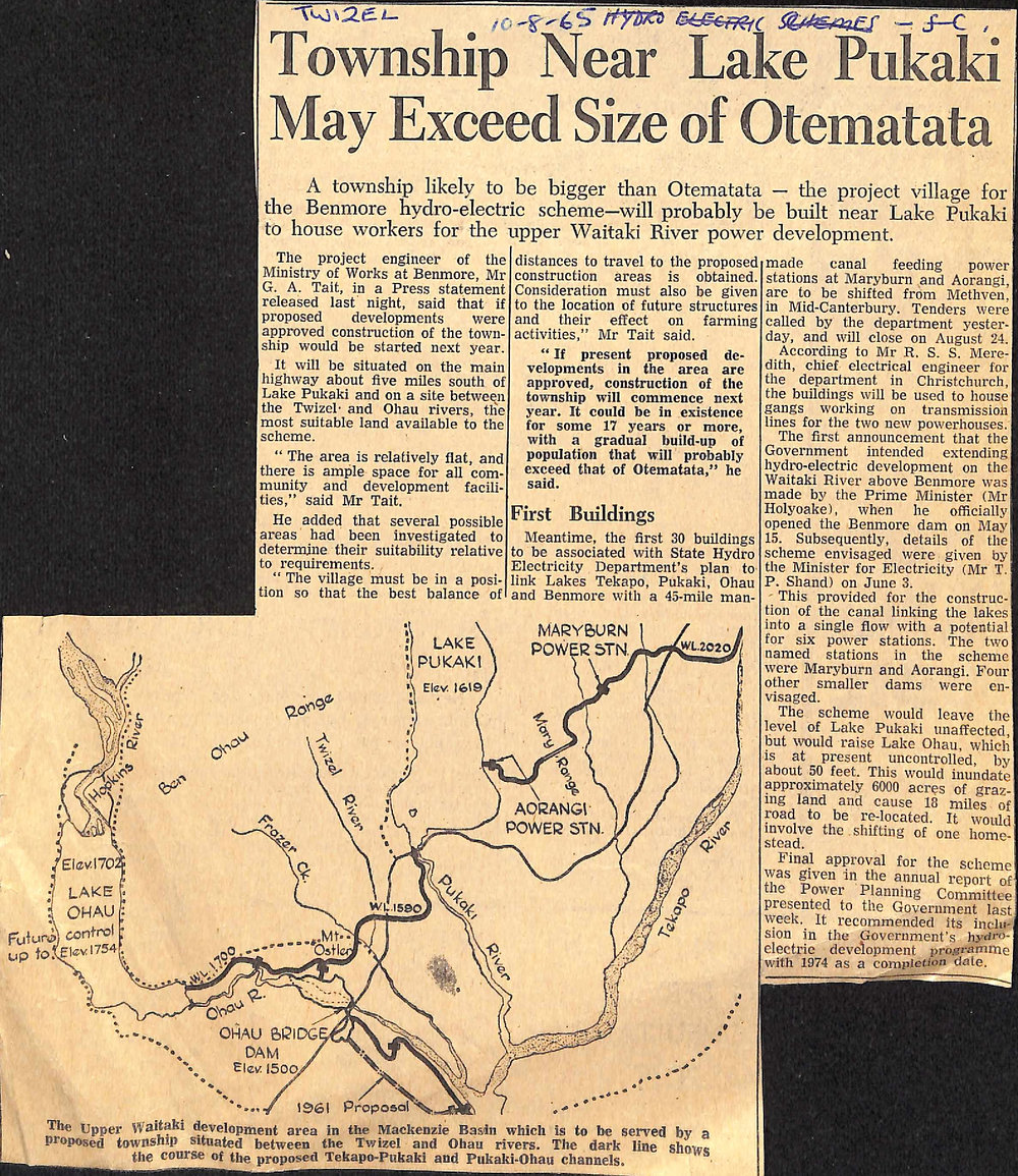 Township Near Lake Pukaki May Exceed Size of Otematata