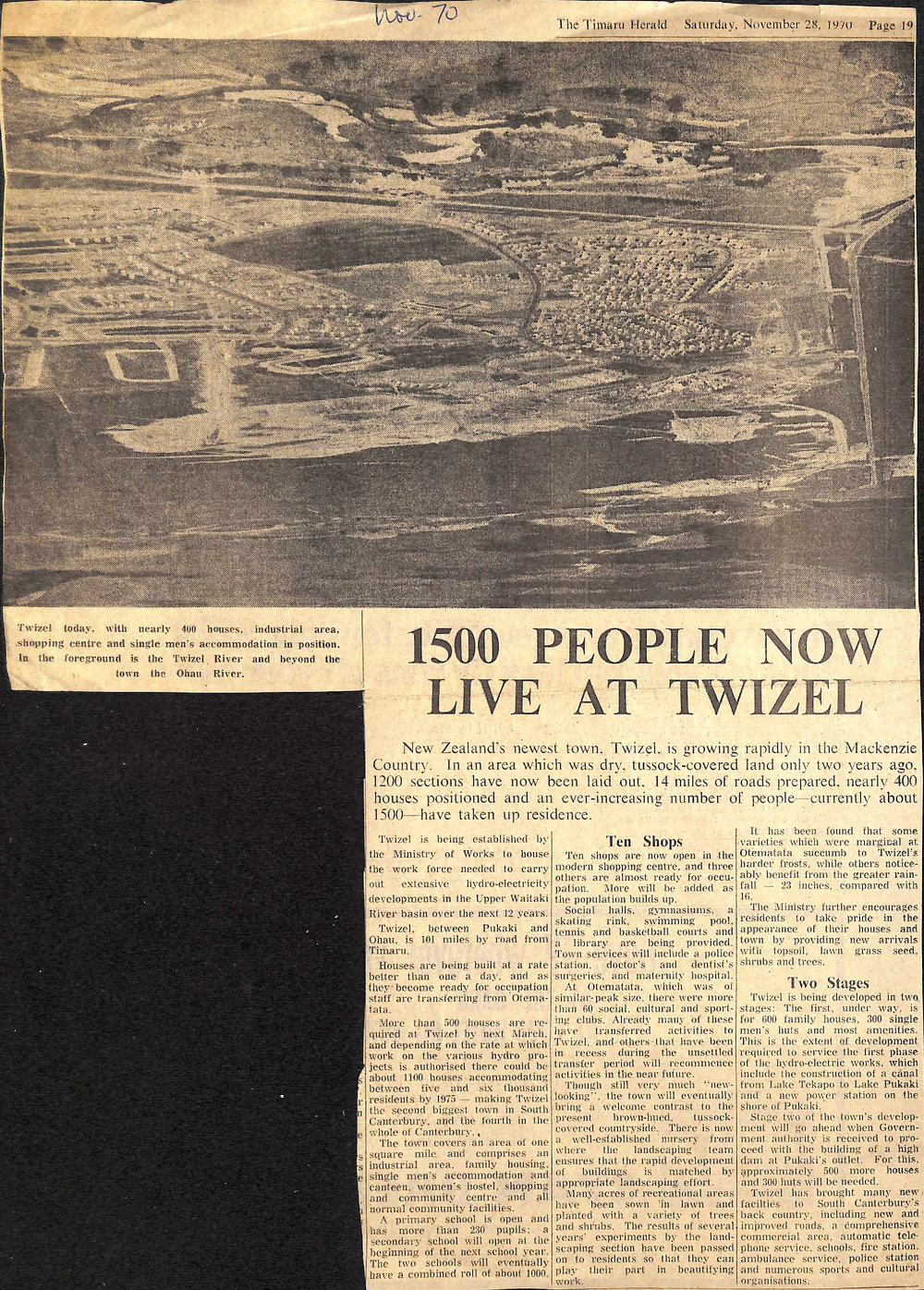 1500 People Now Live At Twizel