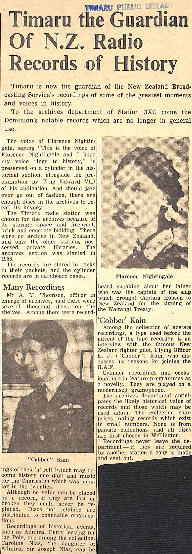 Timaru the Guardian Of NZ Radio Records of History