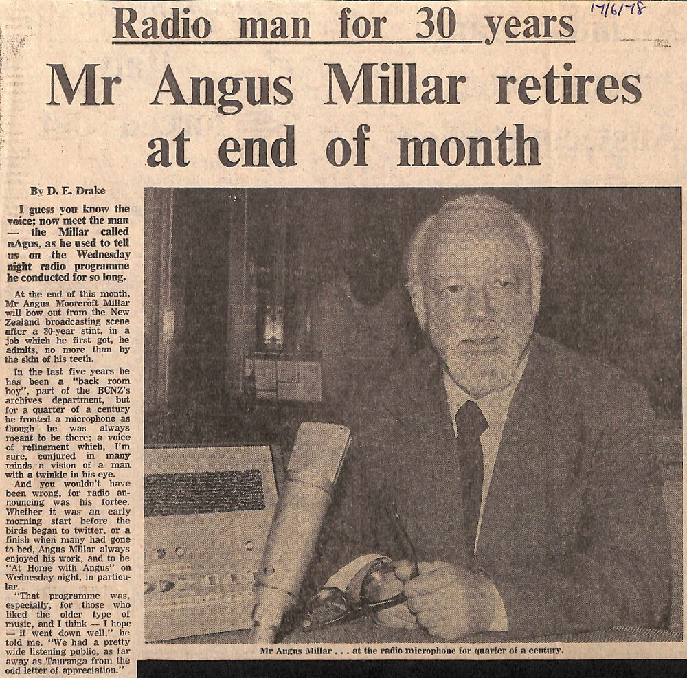 Radio man for 30 years: Mr Angus Millar retires at end of month