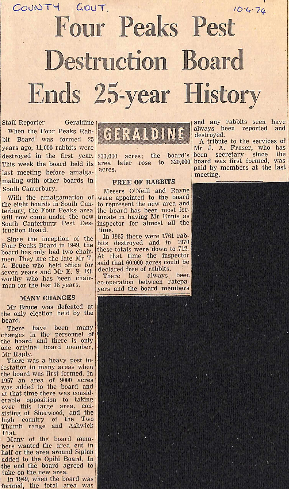 Four Peaks Pest Destruction Board Ends 25-year History