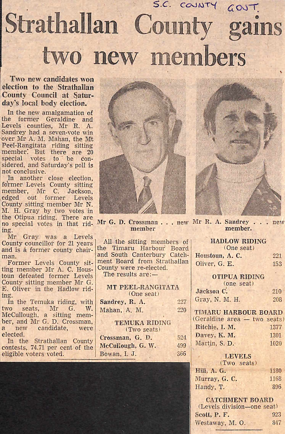 Strathallan County gains two new members