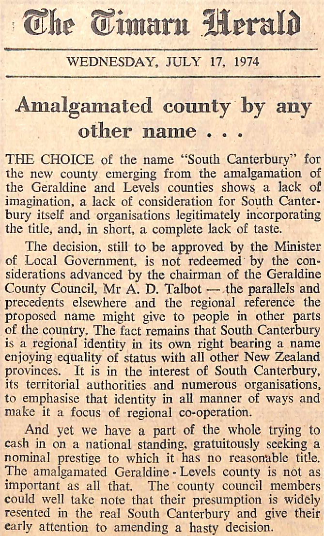 Editorial: Amalgamated county by any other name&hellip;