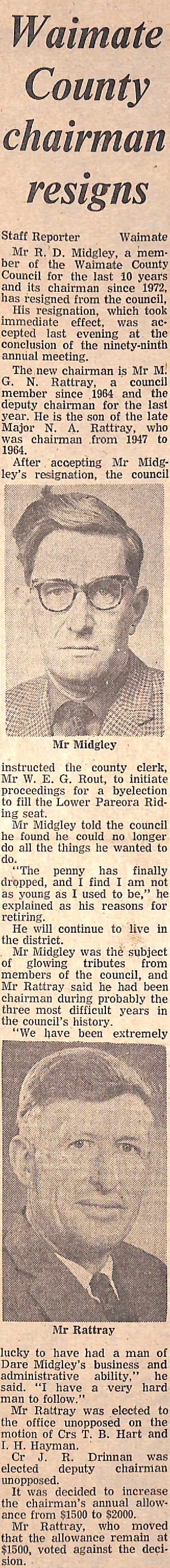 Waimate County chairman resigns