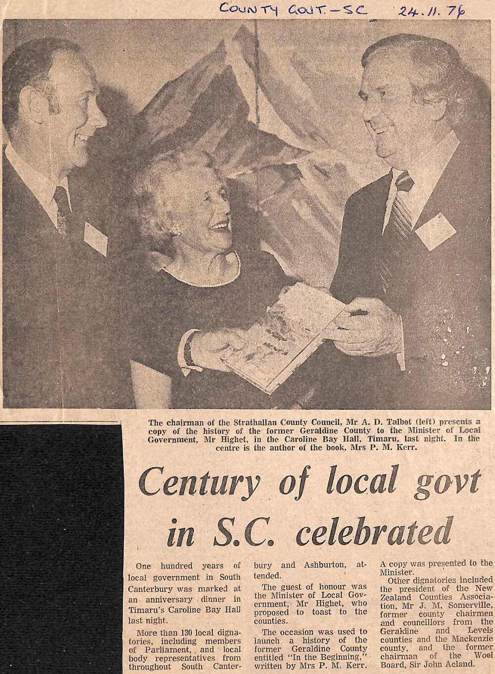 Century of local govt in SC celebrated