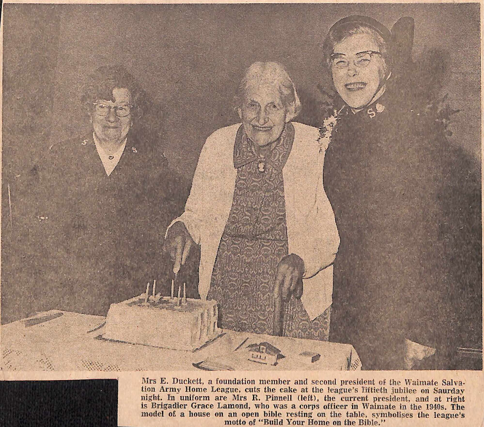 Waimate Salvation Army Home League fiftieth jubilee