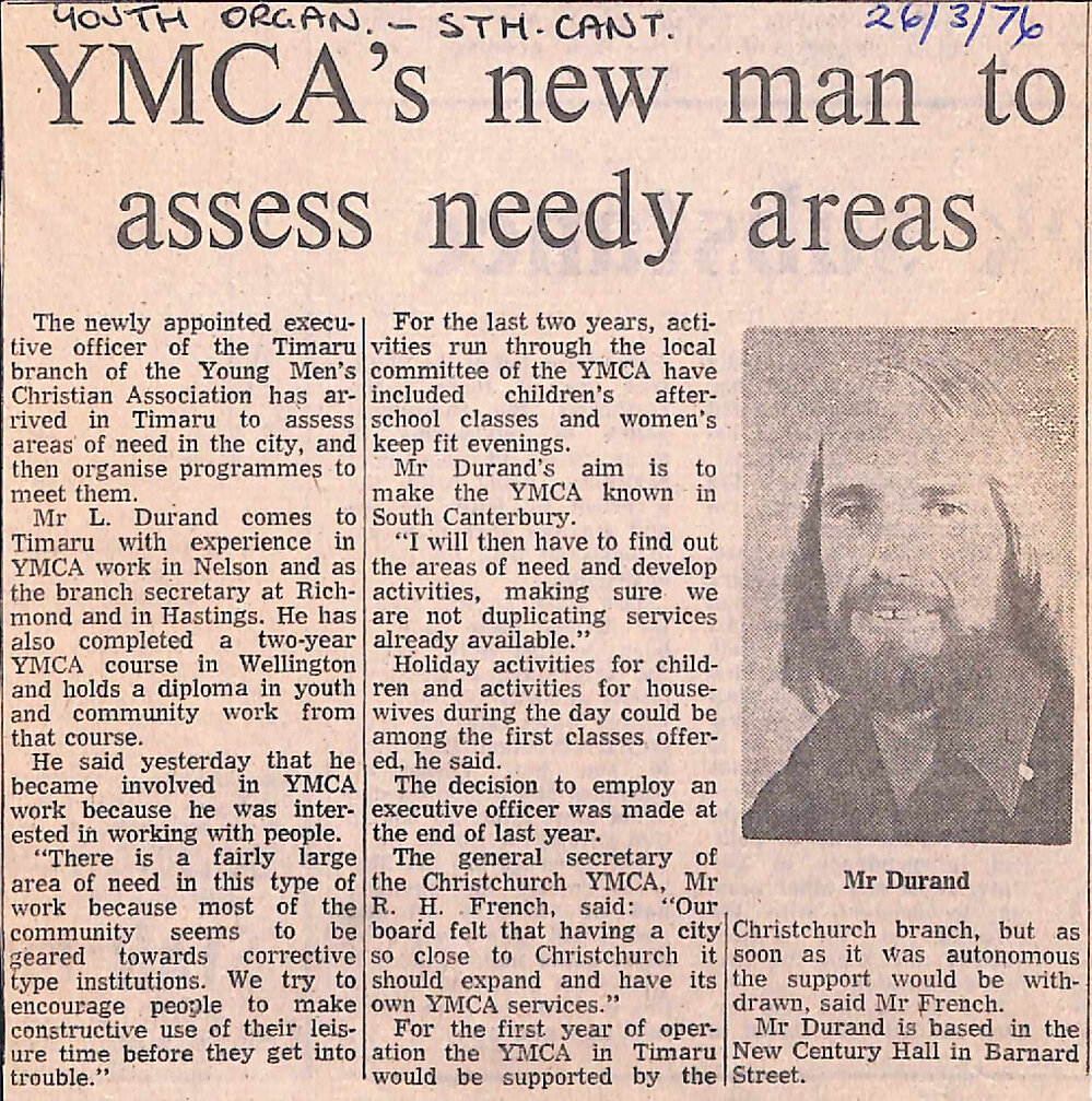 YMCA's new man to assess needy areas