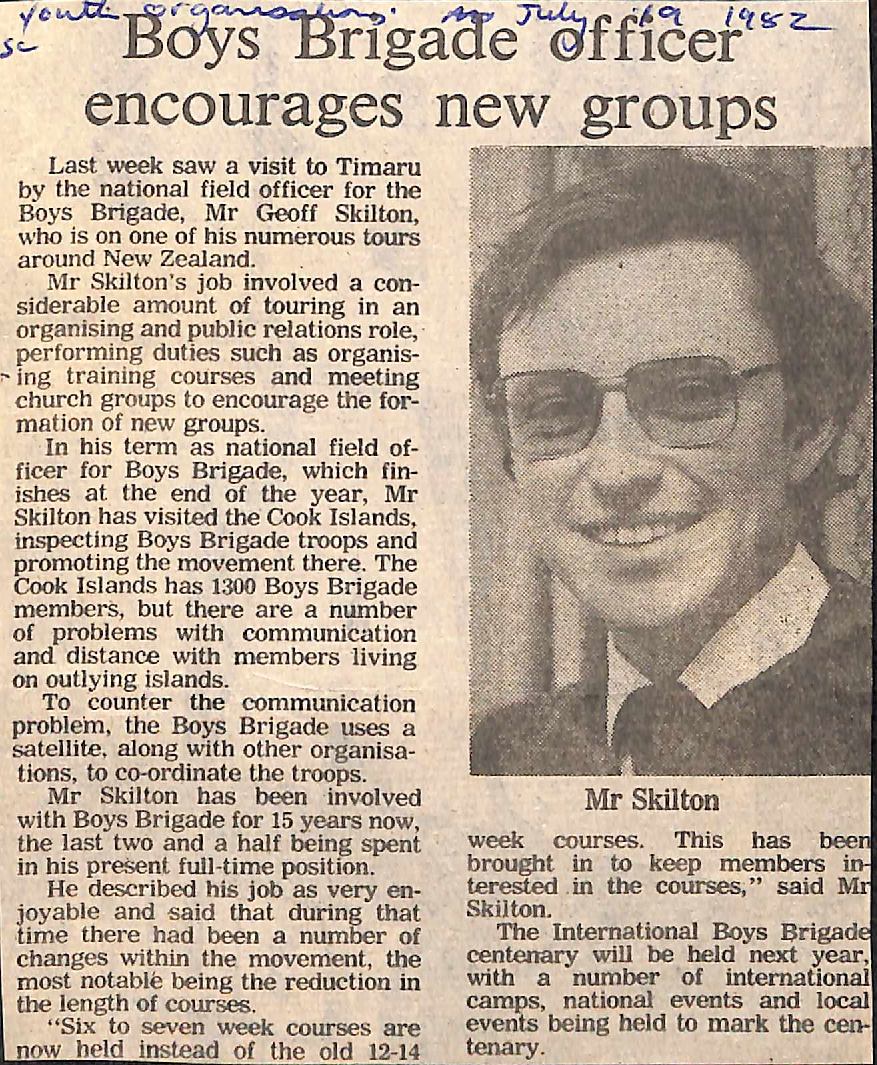 Boys Brigade officer encourages new groups