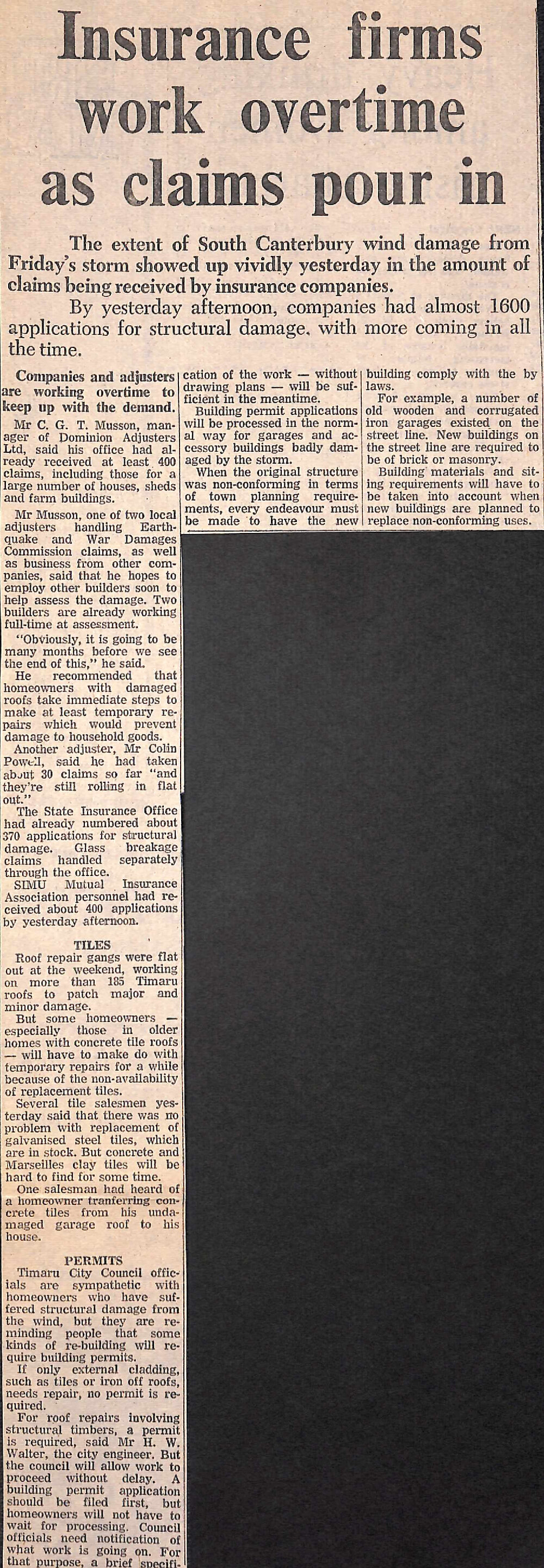 Insurance firms work overtime as claims pour in