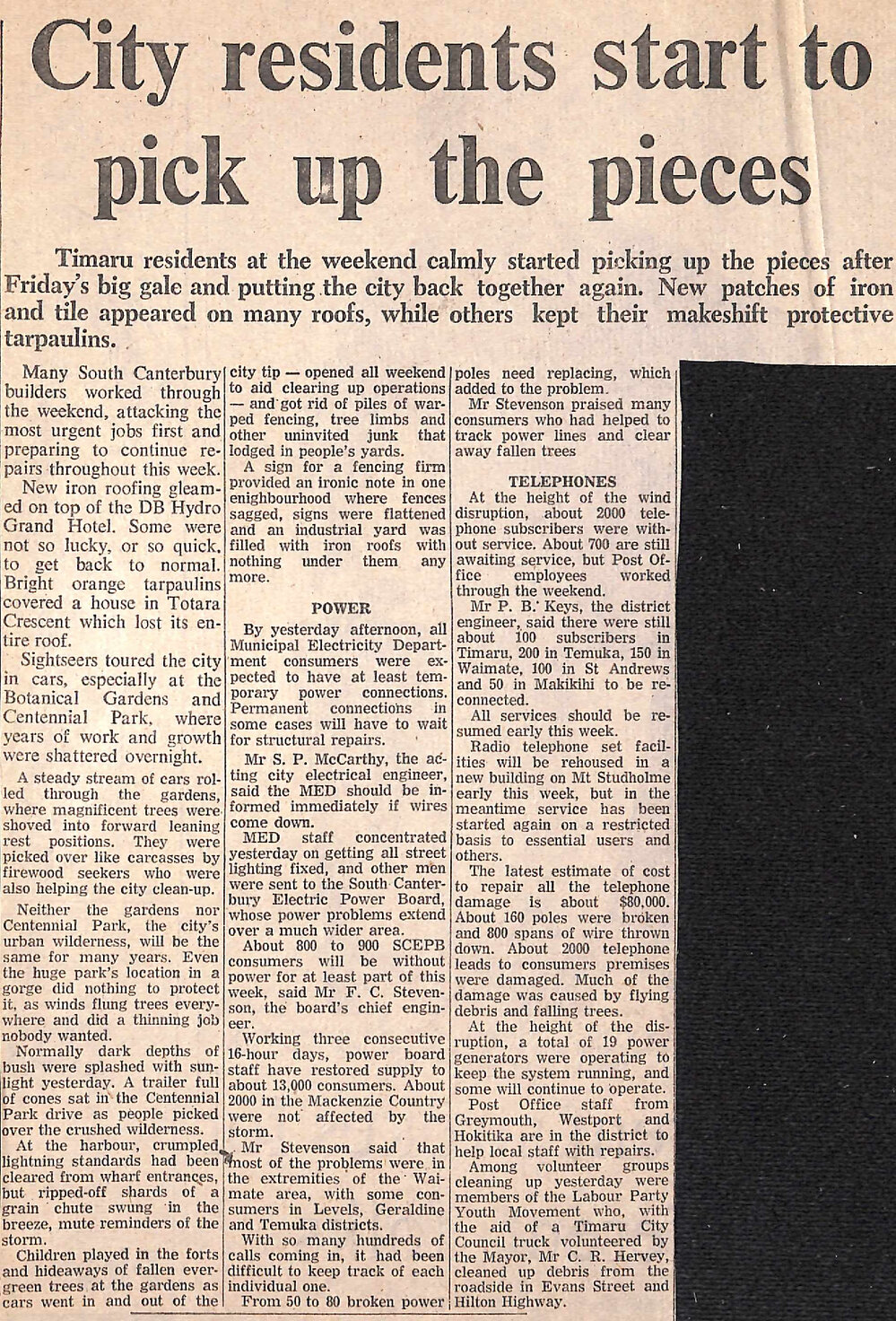 City residents start to pick up the pieces