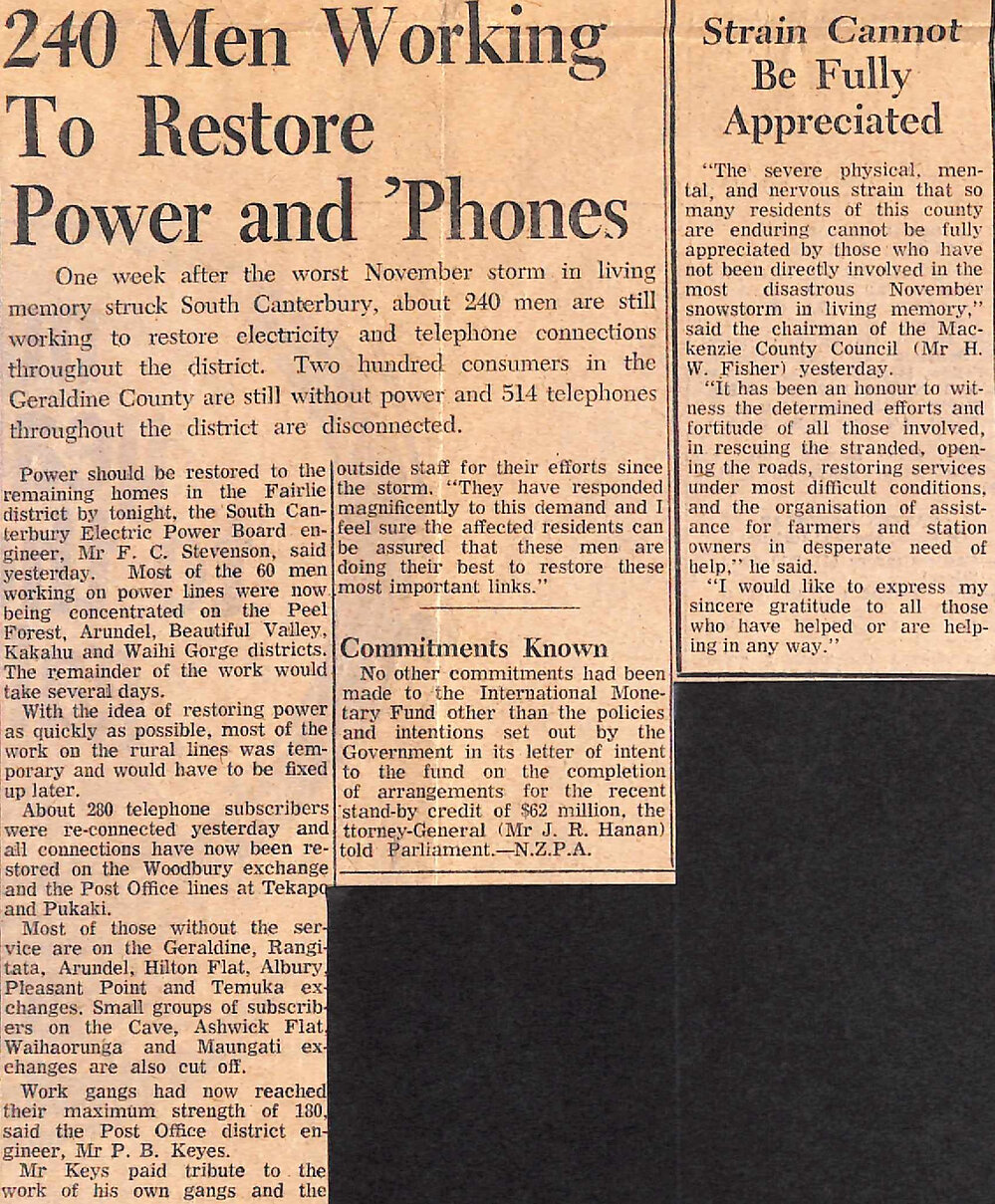 240 Men Working To Restore Power and 'Phones / Strain Cannot Be Fully Appreciated