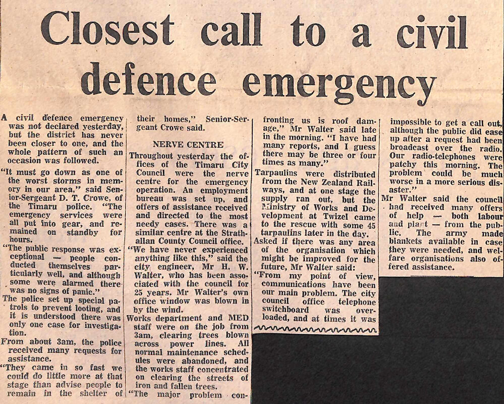 Closest call to a civil defence emergency