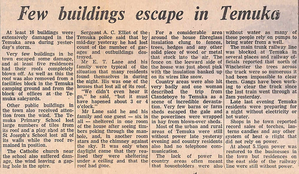 Few buildings escape in Temuka