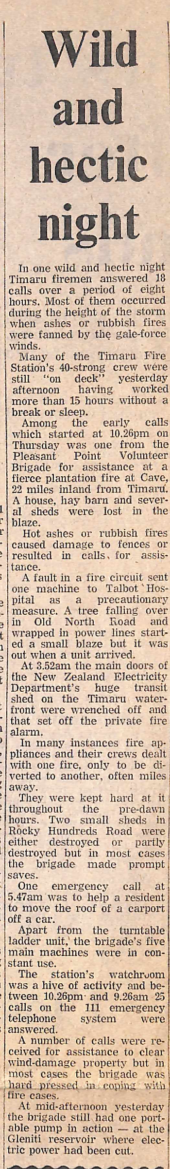 Wild and hectic night