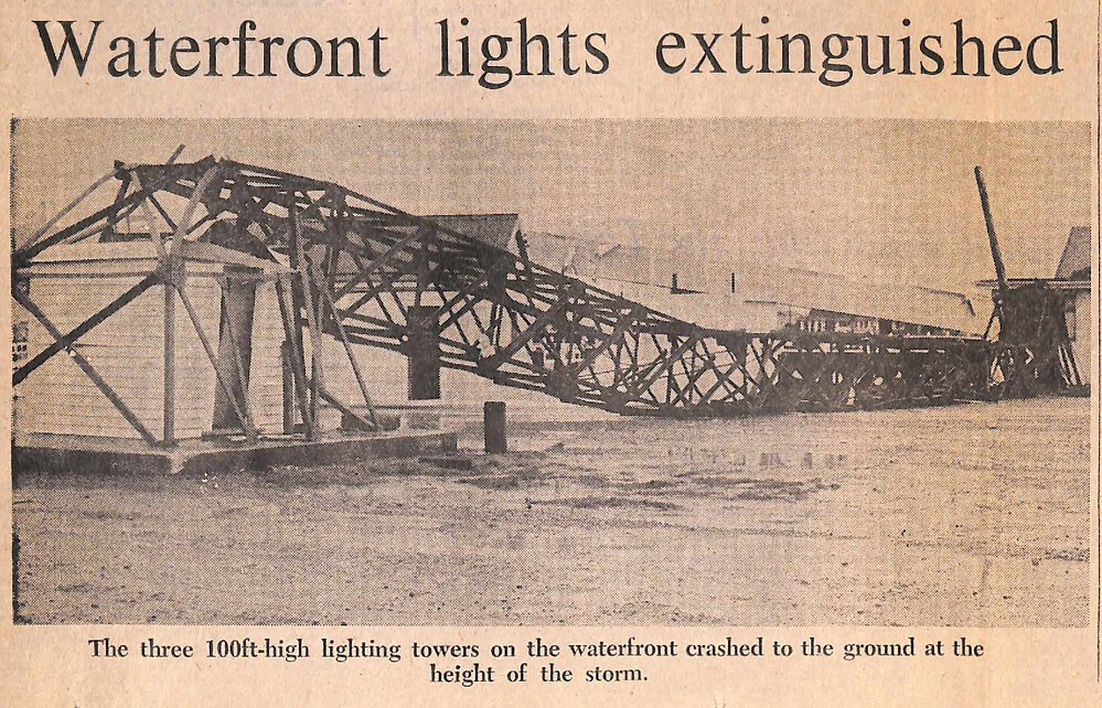 Waterfront lights extinguished