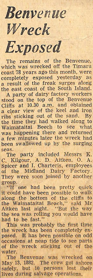 Benvenue Wreck Exposed