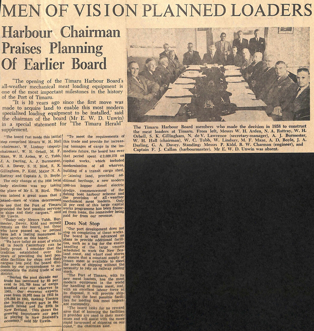 Men Of Vision Planned Loaders: Harbour Chairman Praises Planning Of Earlier Board