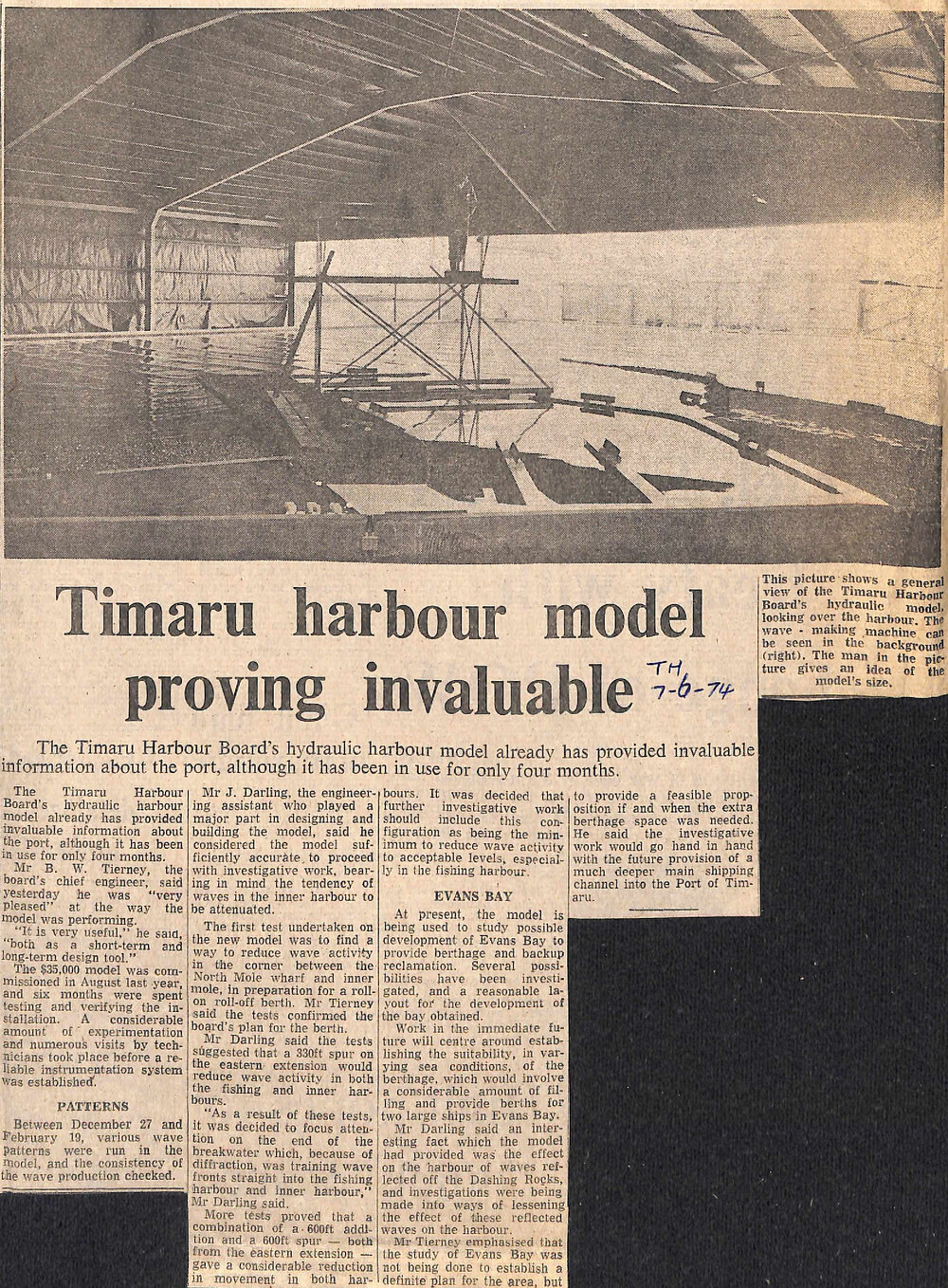 Timaru harbour model proving invaluable
