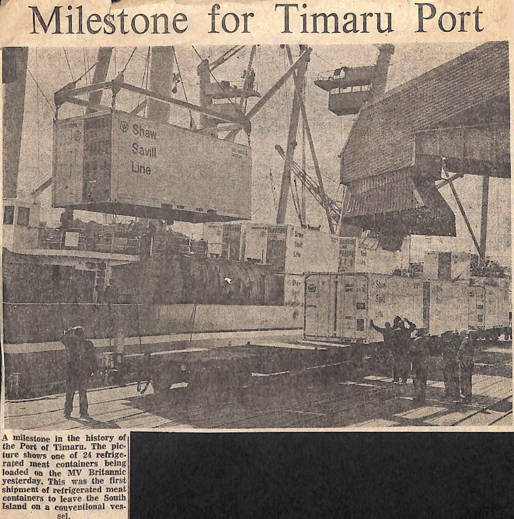 Milestone for Timaru Port / Britannic Leaves Today With First Containers