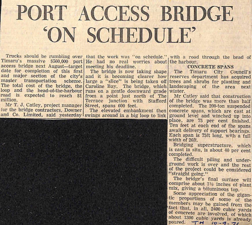 Port Access Bridge 'On Schedule'