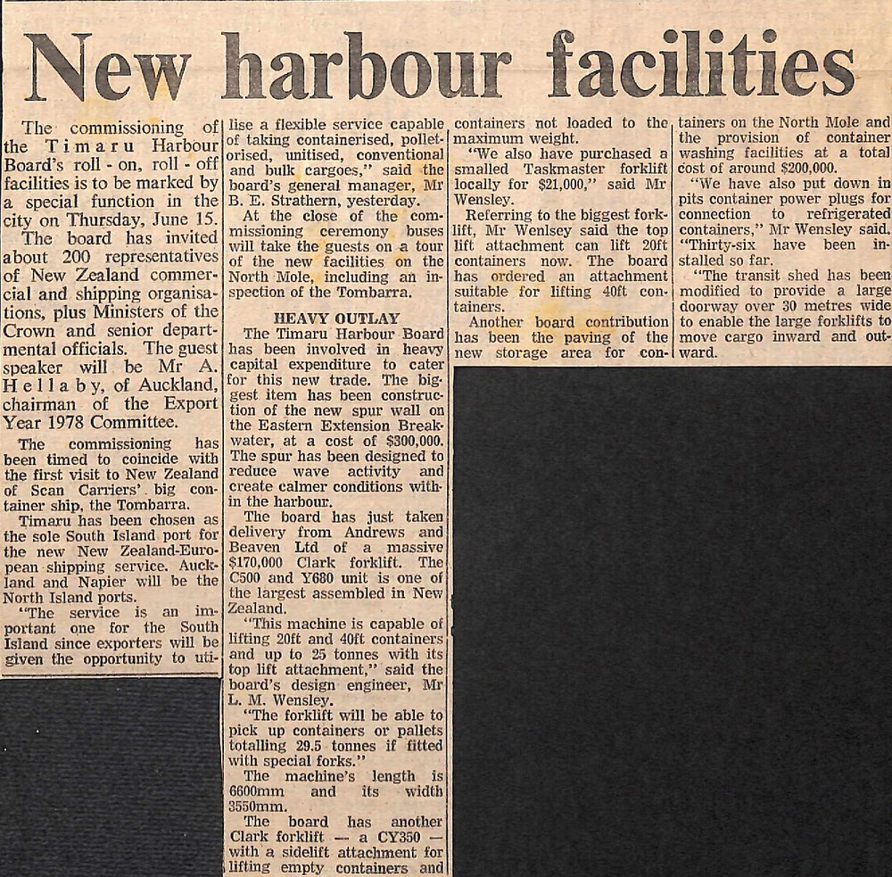 New harbour facilities