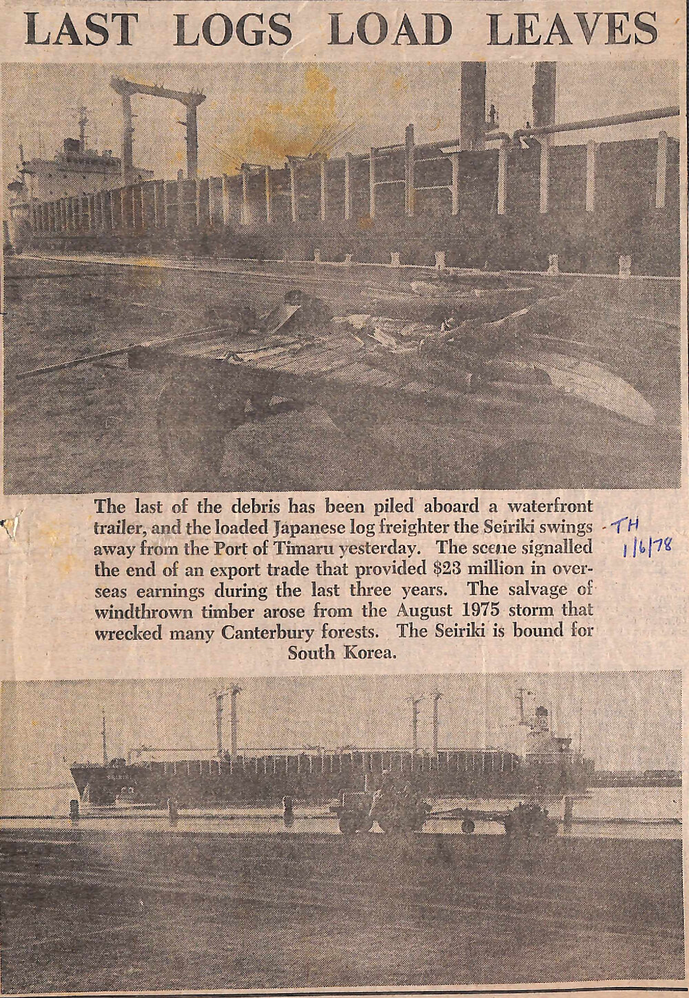 Last logs load leaves