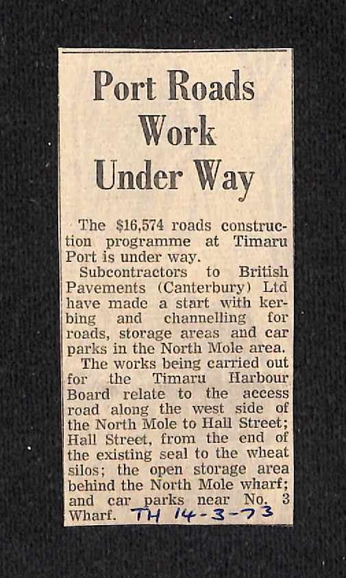 Port Roads Work Under Way