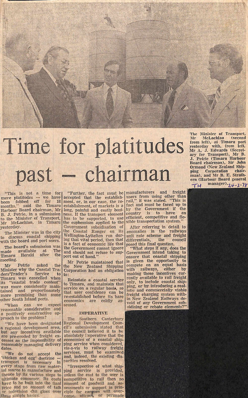 Time for platitudes past - chairman