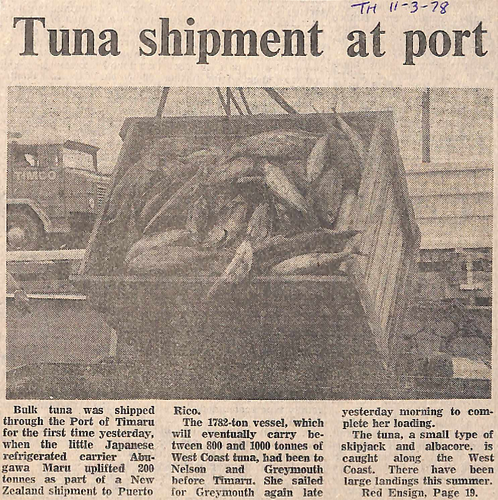 Tuna shipment at port