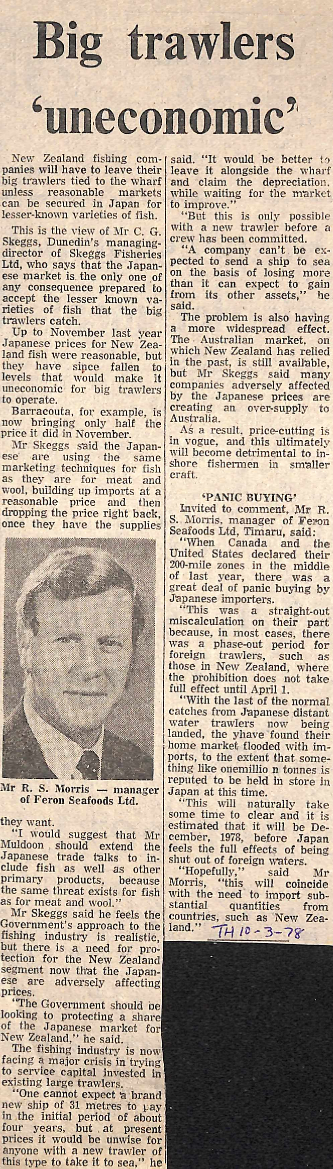 Big trawlers 'uneconomic'