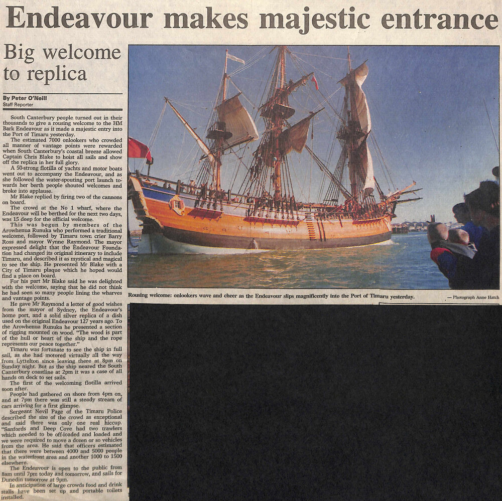 Endeavour makes majestic entrance: Big welcome to replica