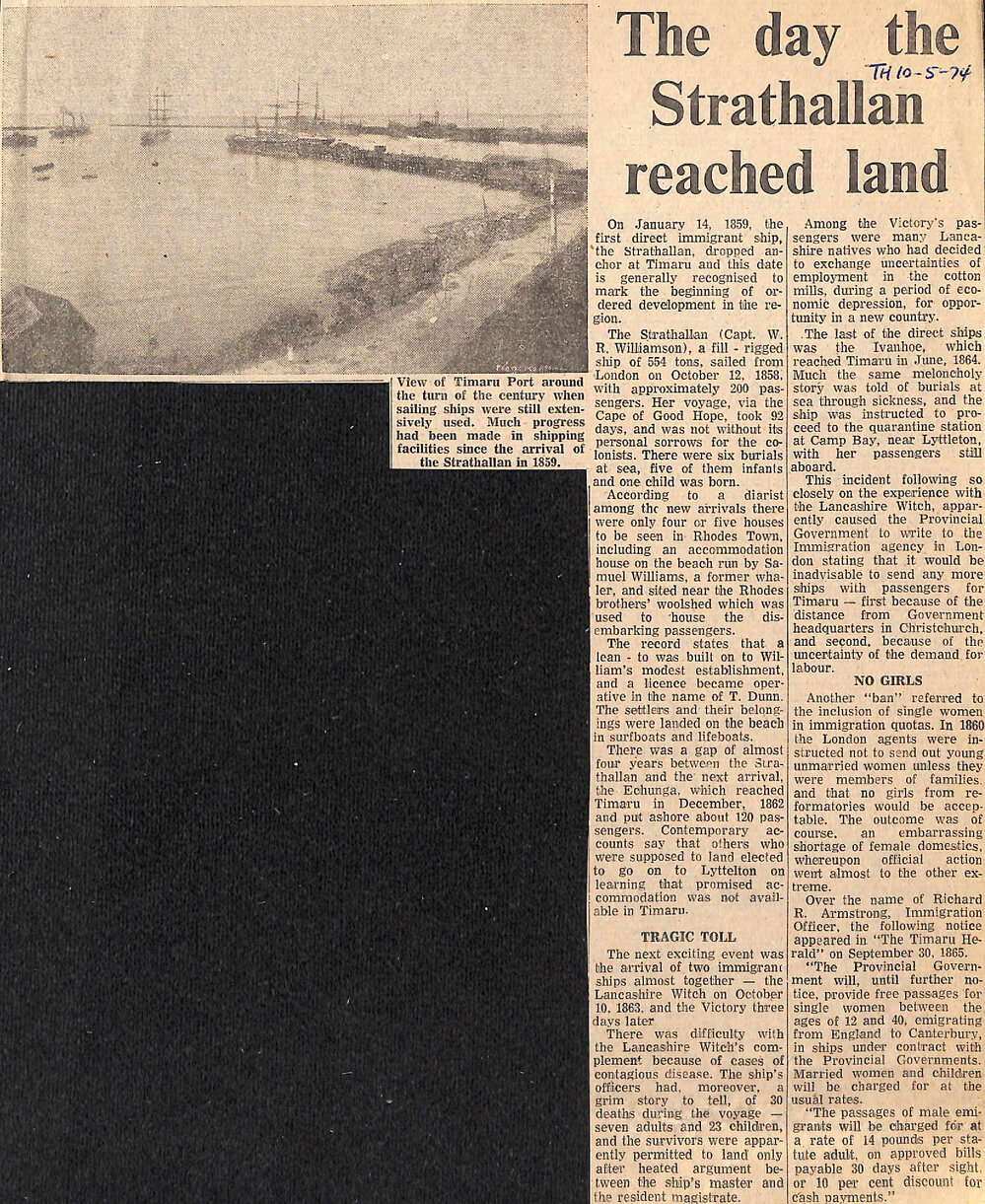 The day the Strathallan reached land