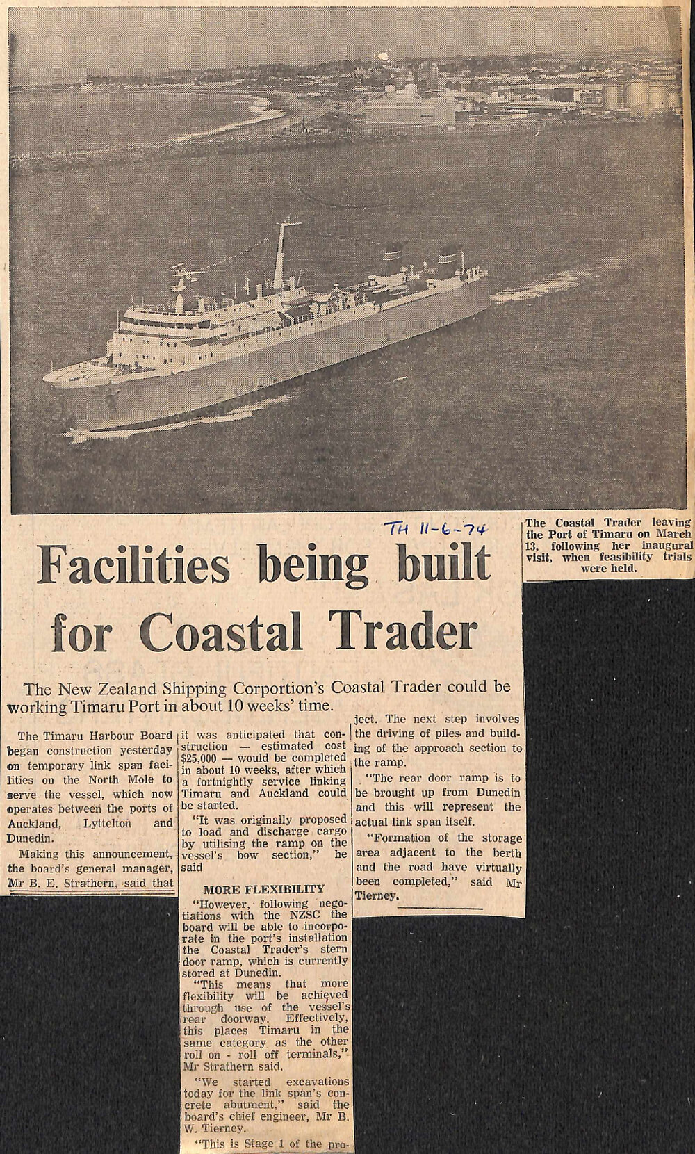 Facilities being built for Coastal Trader