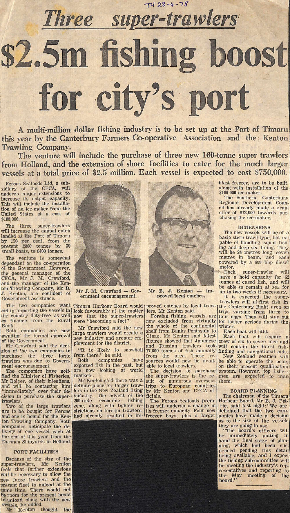 Three super-trawlers: $2.5m fishing boost for city's port