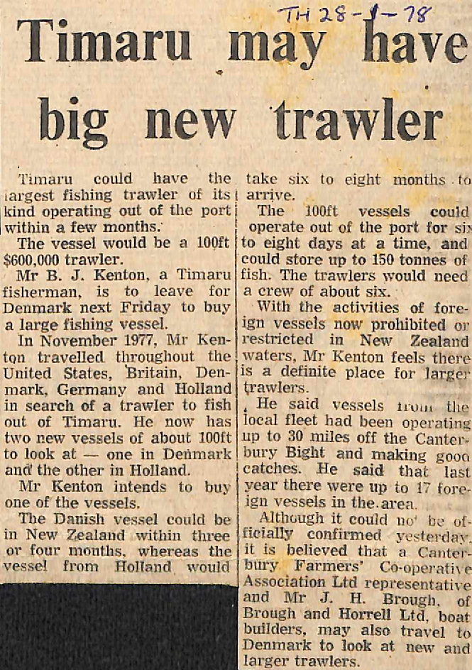 Timaru may have big new trawler