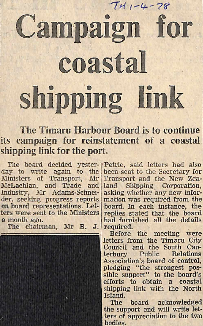 Campaign for coastal shipping link