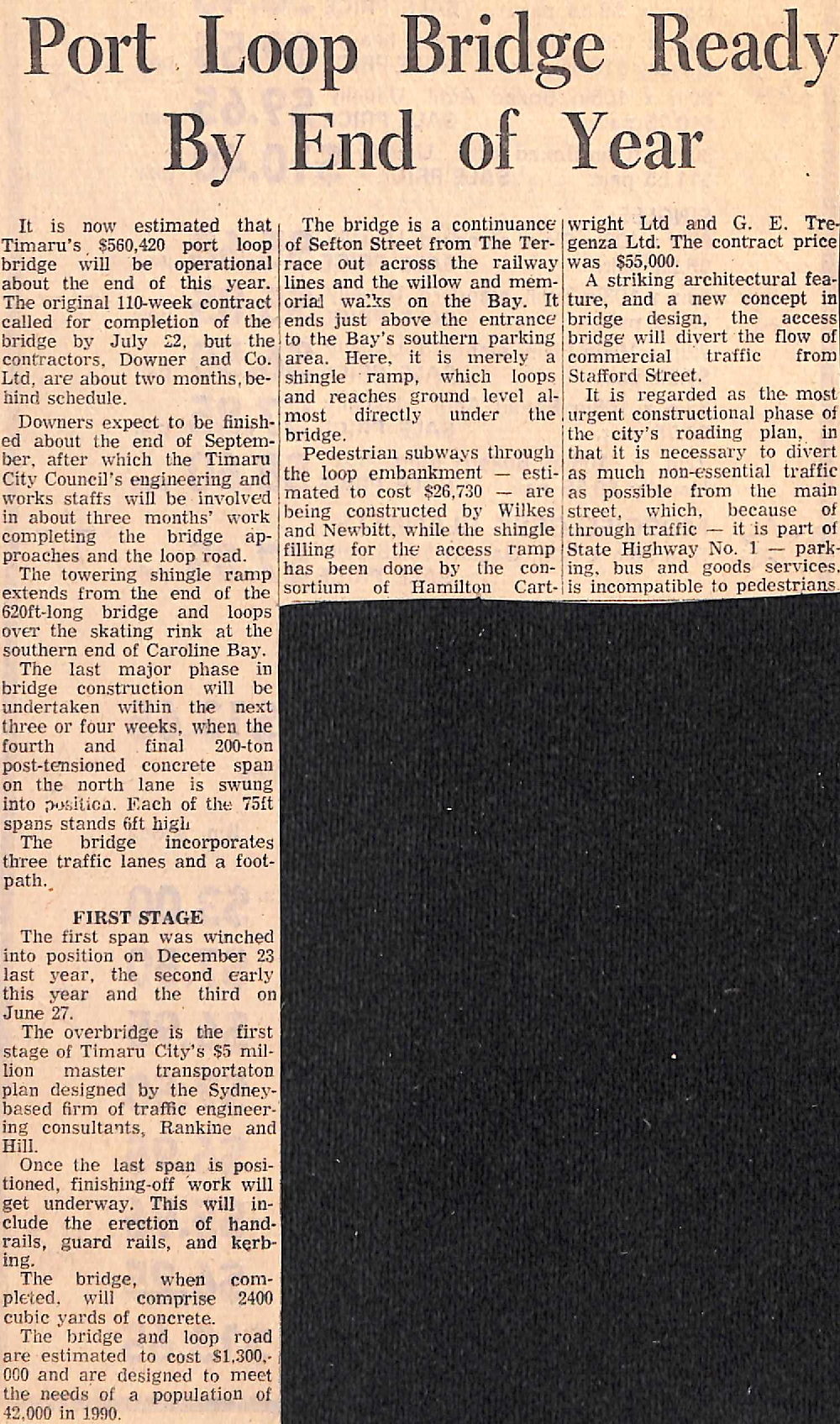 Port Loop Bridge Ready By End of Year