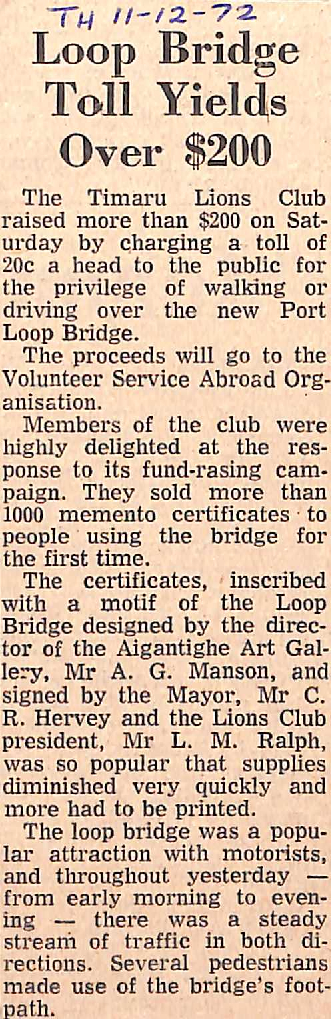 Loop Bridge Toll Yields Over $200