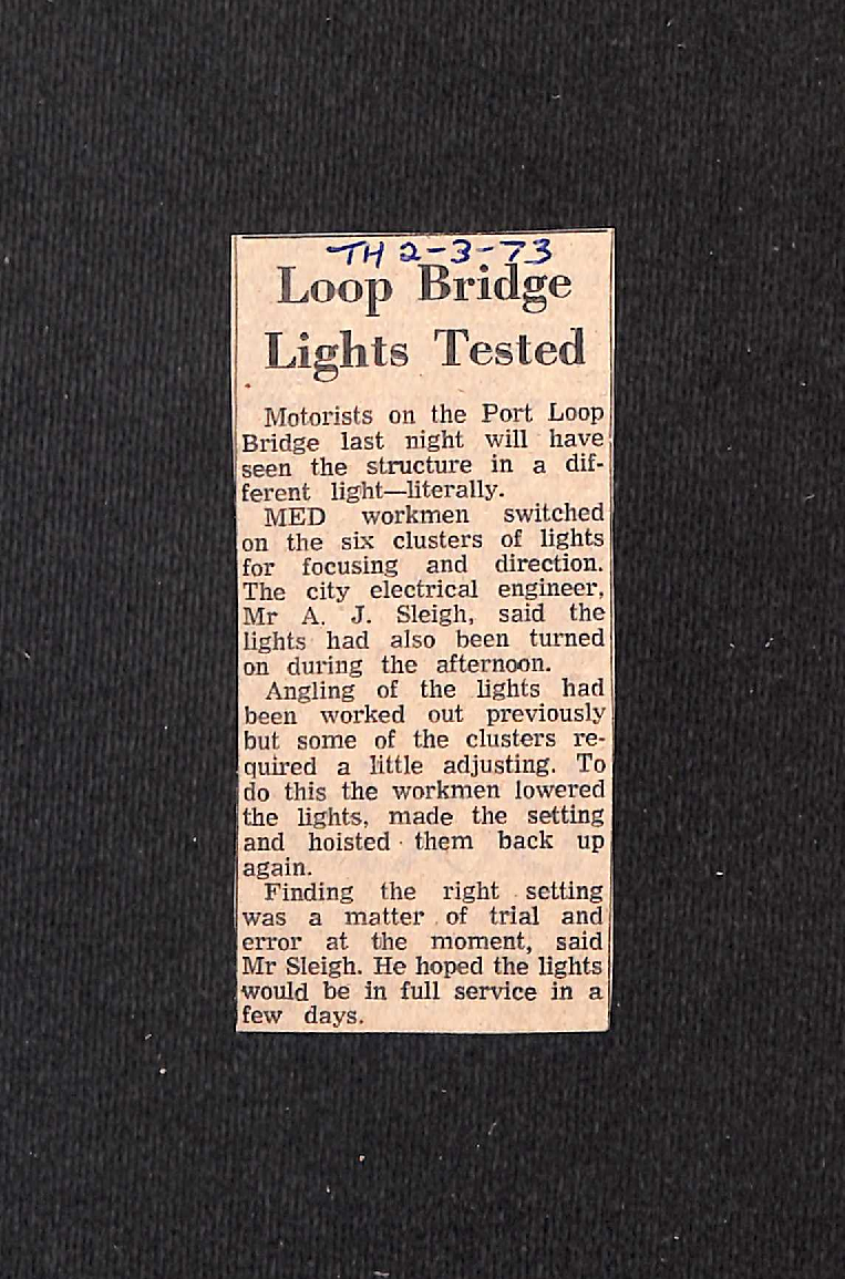 Loop Bridge Lights Tested