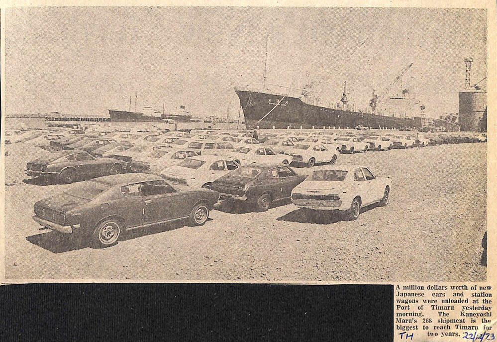 New Japanese cars unloaded at Port of Timaru