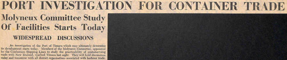 Port Investigation For Container Trade: Molyneux Committee Study Of Facilities Starts Today, Widespread Discussions