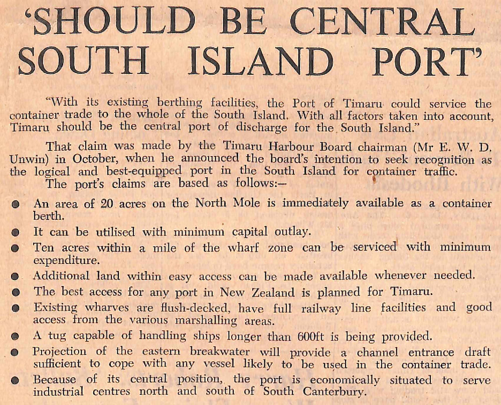  'Should Be Central South Island Port' / Plenty of Land Handy / All Information Available For Committee