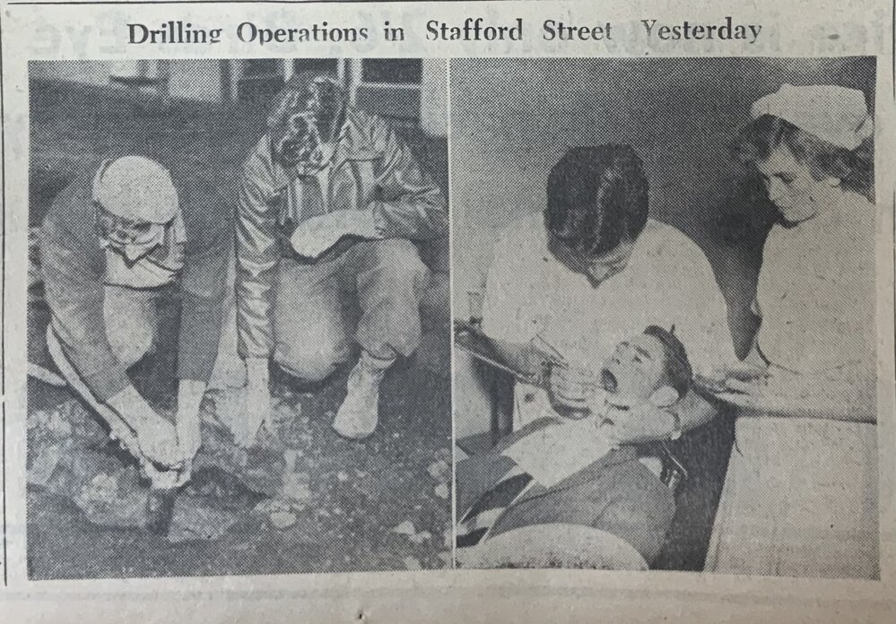 Drilling Operations in Stafford Street Yesterday