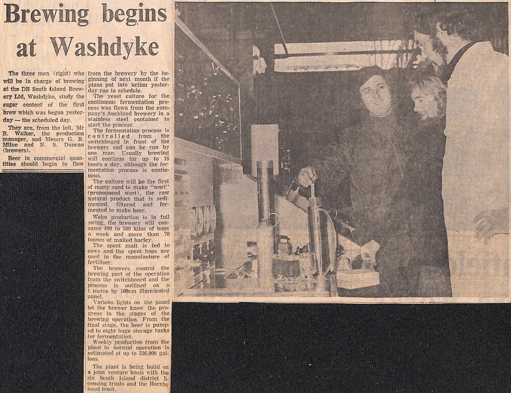 Brewing begins at Washdyke